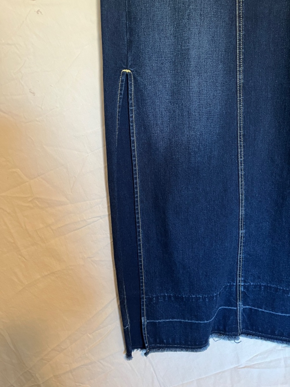 Denim Maxi Skirt in Dark Blue - Picture 6 of 8